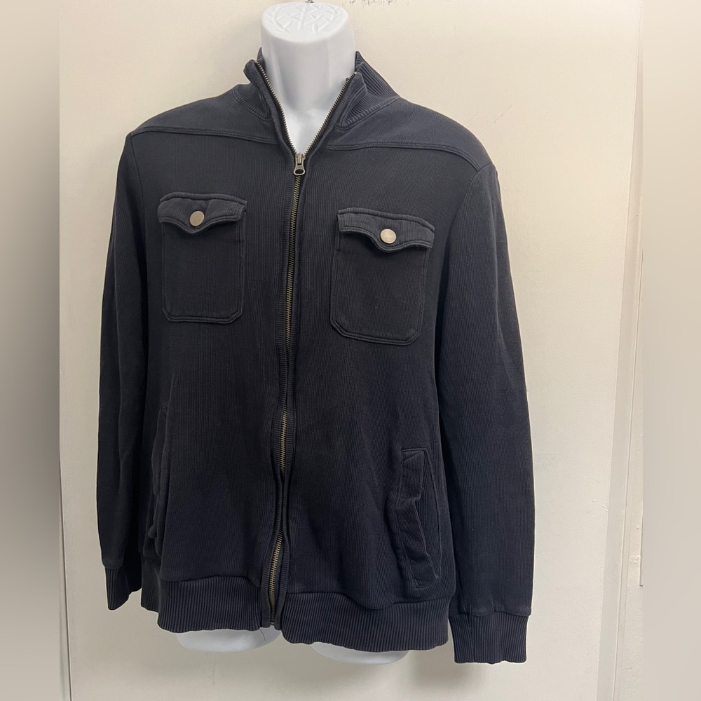 Mark Law Luxury Men's Full Zip‎ Blue Jacket